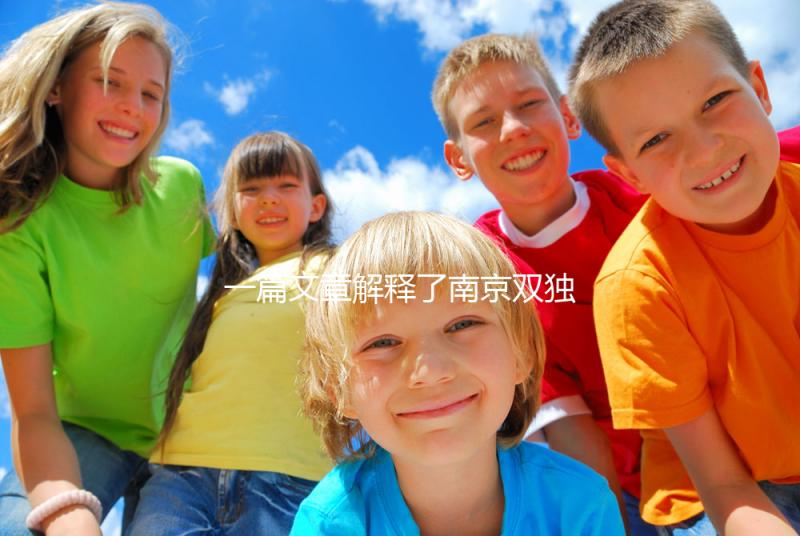 一篇文章解釋了南京雙獨二胎政策如果符合條件，可以申請補貼