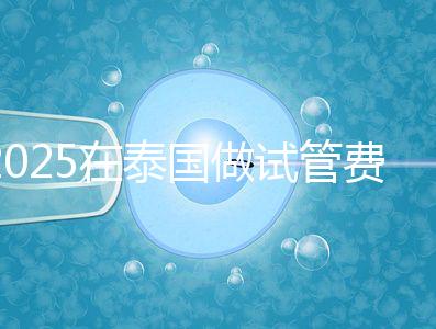 2025在泰國做試管費(fèi)用預(yù)估,助孕一次不到10萬